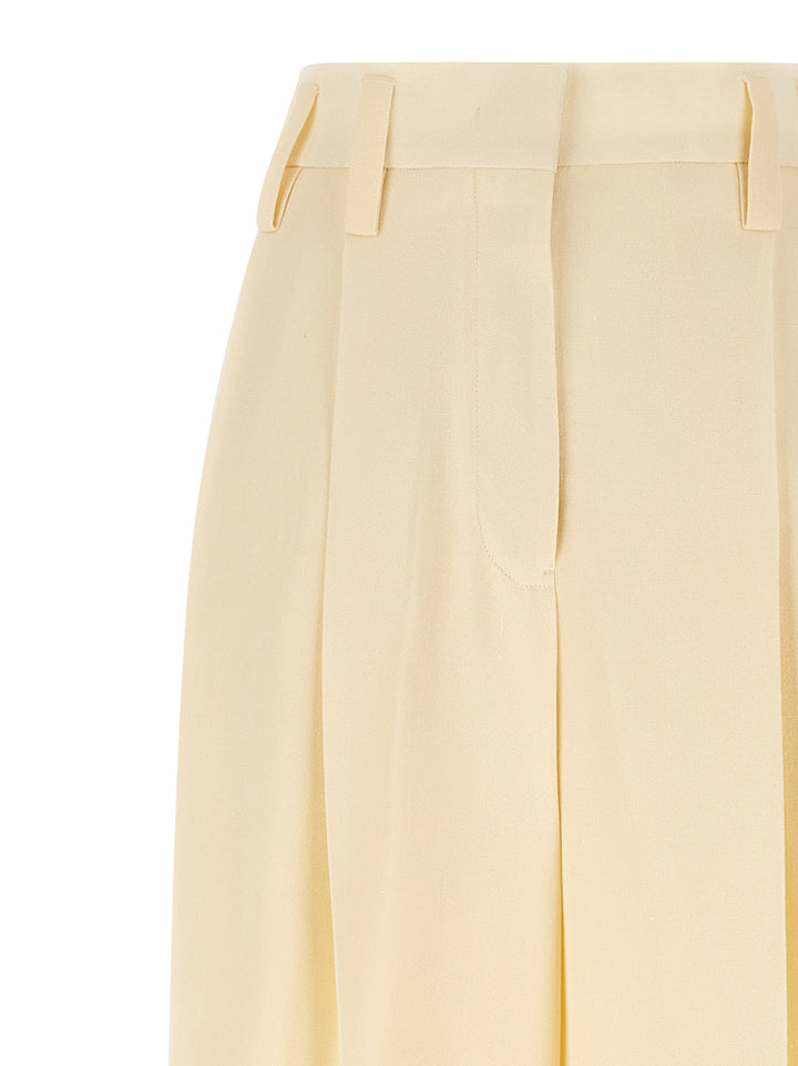 Jil Sander Loose Leg Pantaloni - Bianco | c4aea0dfdcd848aa377d141f3592383ce778ff5a