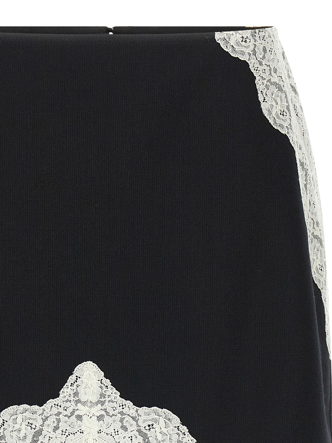 Jil Sander Organza Lace Wool Skirt Gonne - Bianco/Nero | 0f04618507cf0c083b7b97292e05af3a5aee396a