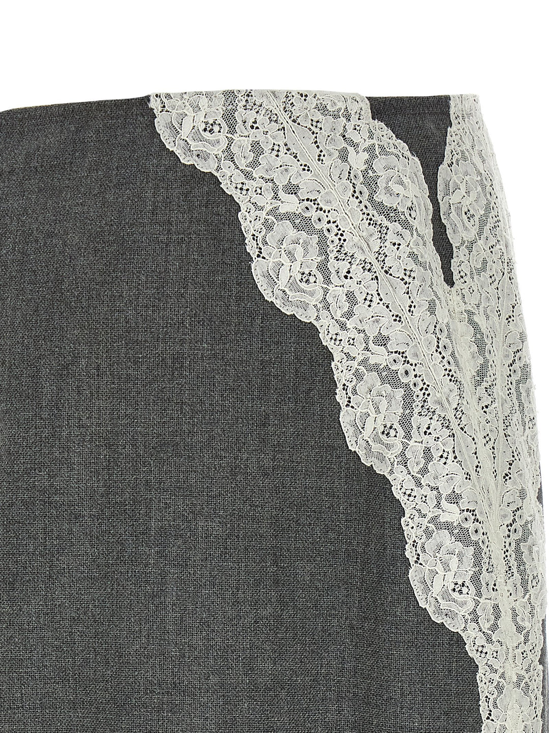 Jil Sander Organza Lace Wool Skirt Gonne - Grigio | 2bc7e7d405cee6897c7f36ff58e80228c878a8b2