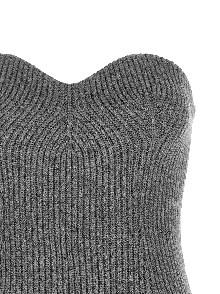Jil Sander Off The Shoulder Top Top - Grigio | 88fe83a9a8d70d2a6e55729c9a808ba4f709afb0