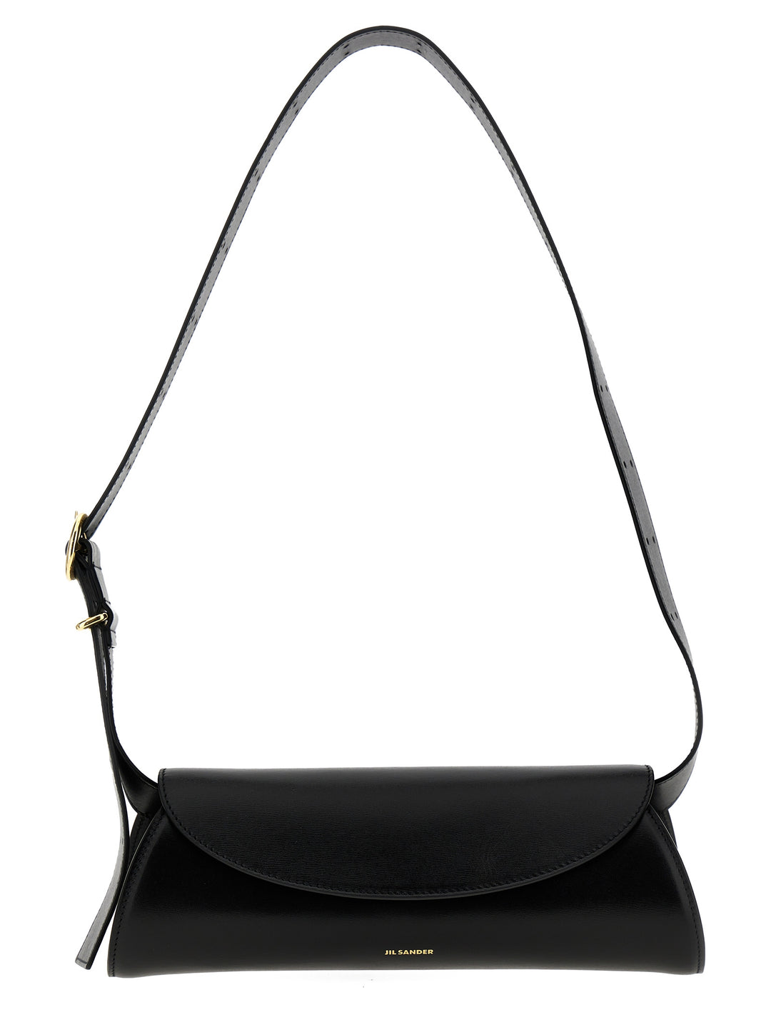 Jil Sander Cannolo Small Shoulder Bag Borse a Spalla e Tracolla - Nero | efcb46fbfdc6831ebe5f857b2b38e5cbbca21963