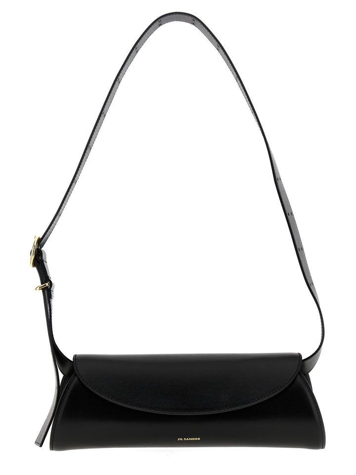 Jil Sander Cannolo Small Shoulder Bag Borse a Spalla e Tracolla - Nero | efcb46fbfdc6831ebe5f857b2b38e5cbbca21963