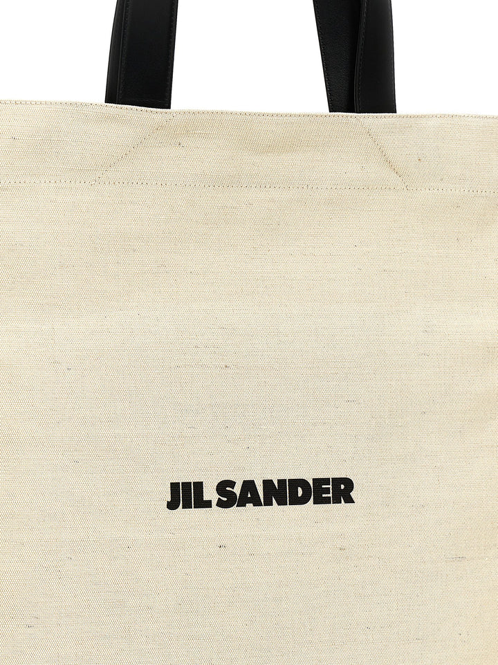 Jil Sander Flat Tote - Bianco/Nero | b5f7faaf8a7b2ec9a6e79838fe4ac98b0c355377