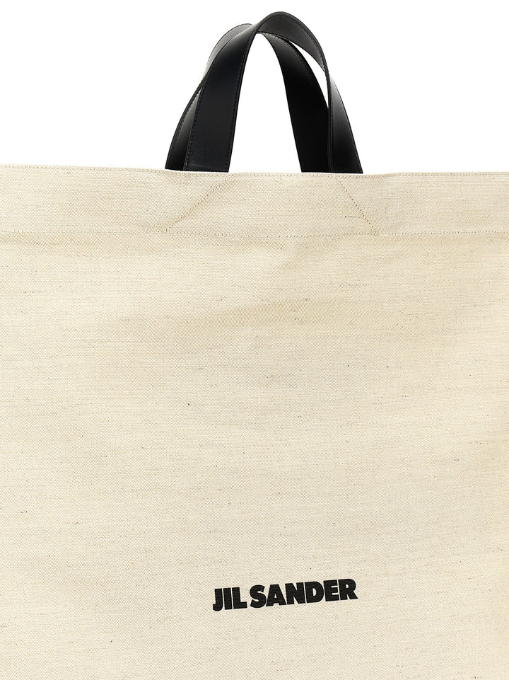 Jil Sander Border Book Tote Square Tote - Bianco/Nero | a22997d8095d3b7995b519cecfba90b84746dca1