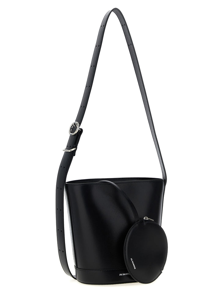 Jil Sander Cannolo Bucket Borse a Spalla e Tracolla - Nero | 789b0d7a295424c1ba429bbd832b840ec09aff11