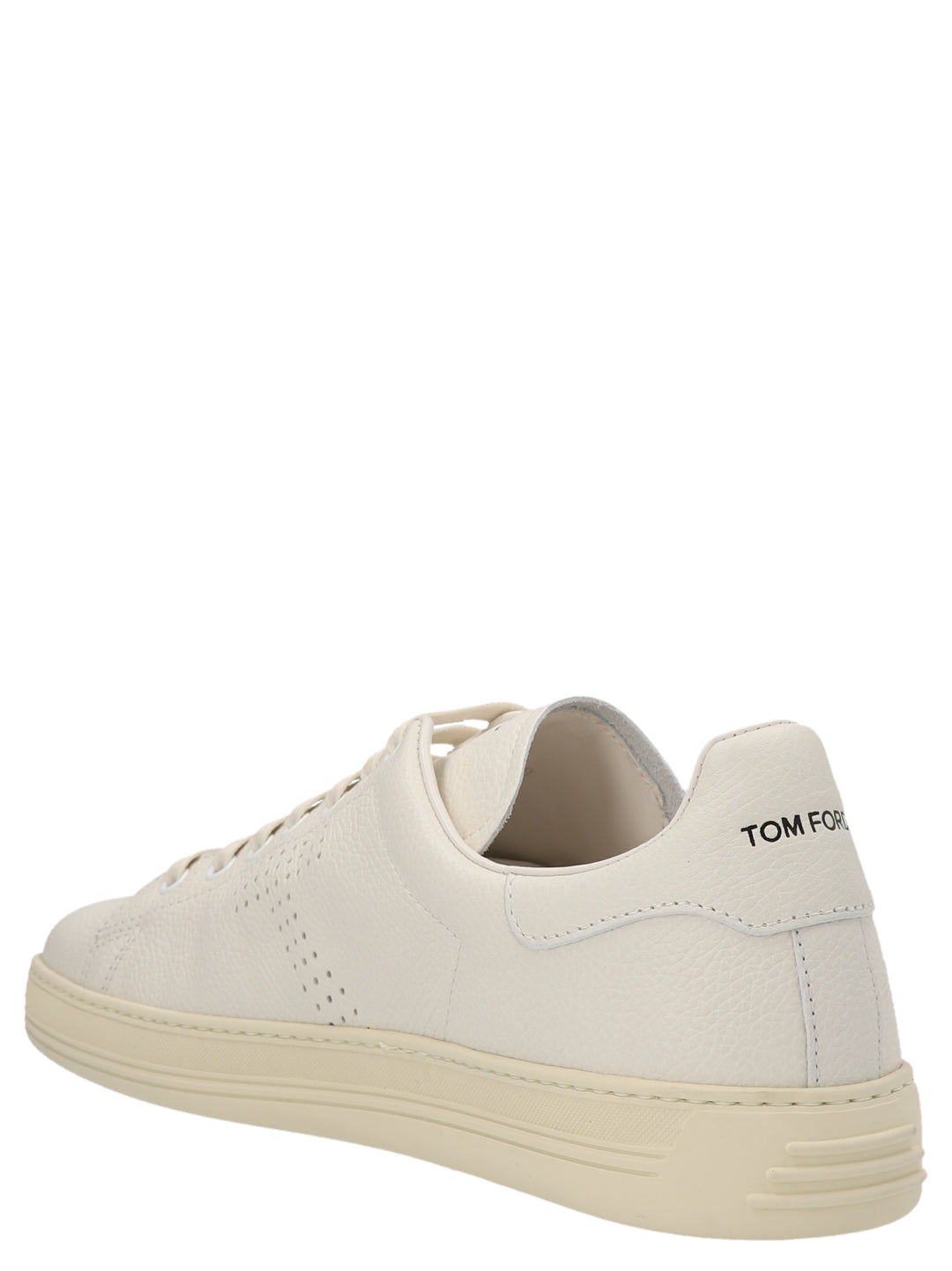 Logo Leather Sneakers Bianco