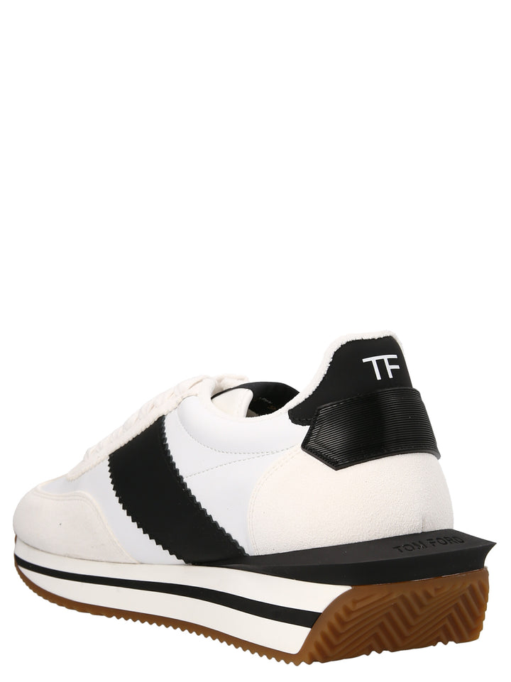 Tom Ford Logo Leather Sneakers - Multicolor | c6909409606a3bcaa53c646ca93df01d28566b07