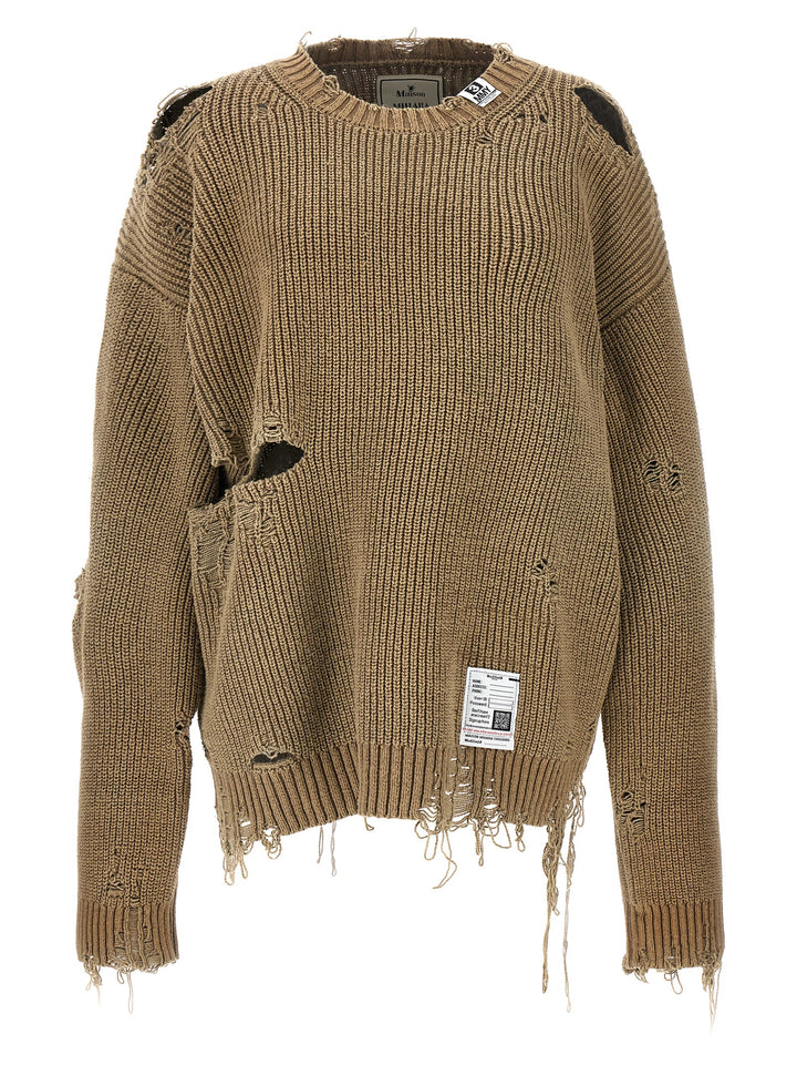Destroyed Sweater Maglioni Verde