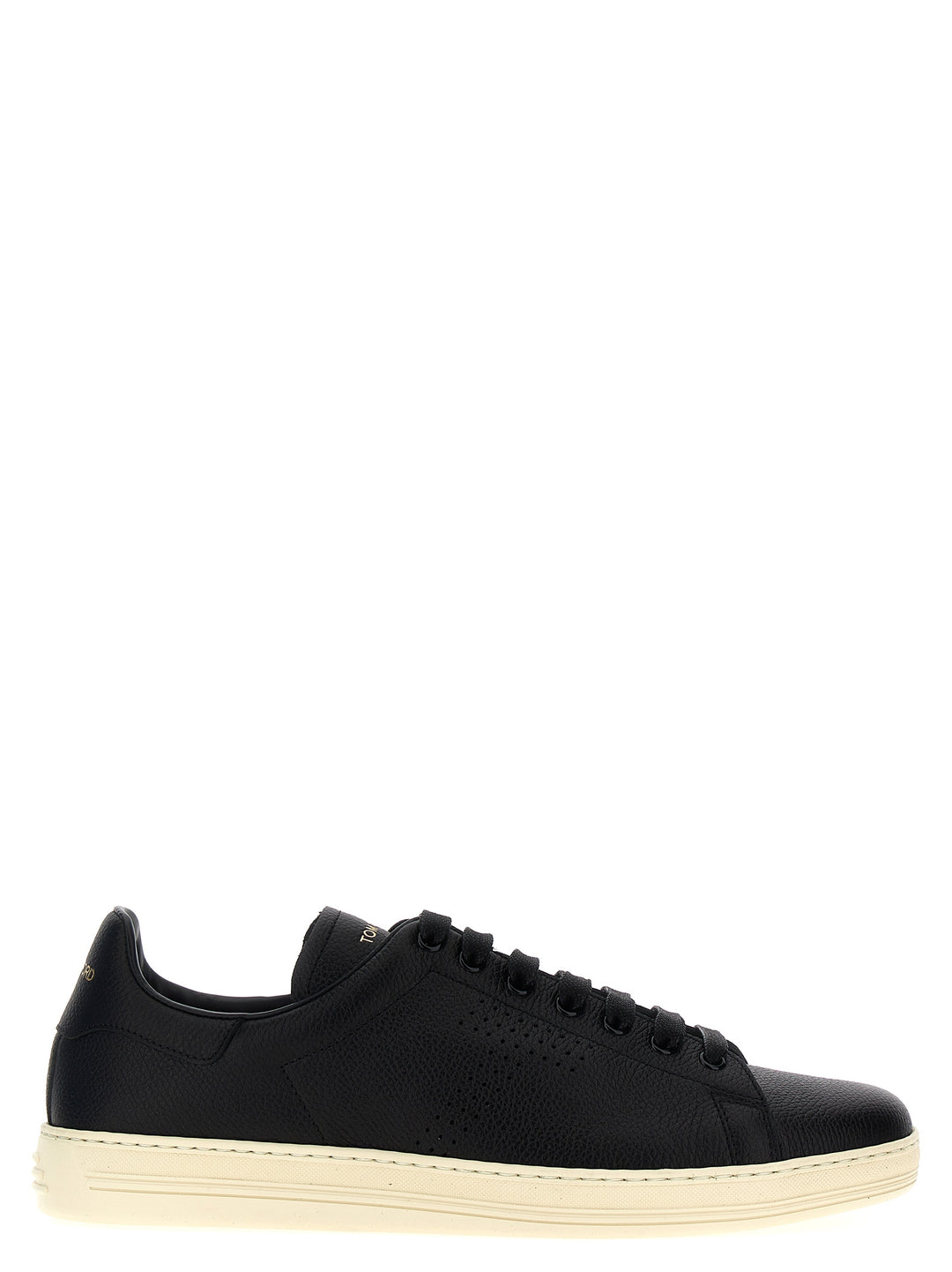 Tom Ford Logo Leather Sneakers - Bianco/Nero | ff51d6526eefa54dcff91d5570b07331ee60fec2