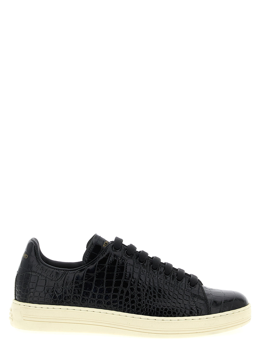Tom Ford Crocodile Print Sneakers - Nero | 8657888e91af7a95f853b431b1a80f2d40086750