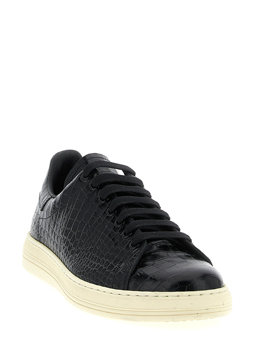 Tom Ford Crocodile Print Sneakers - Nero | 1c4b855ae7ebfb096eb5de93b8e9e1ab2f3b074b