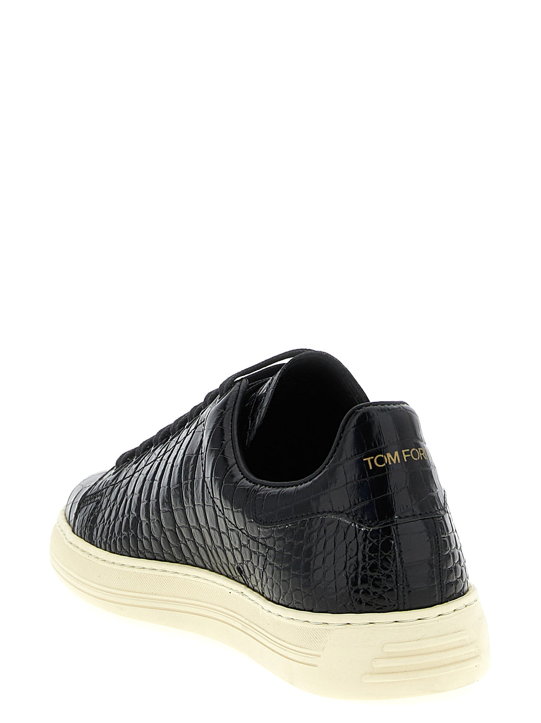 Tom Ford Crocodile Print Sneakers - Nero | aad2265e2966348294bc8252a533ae25fe069950