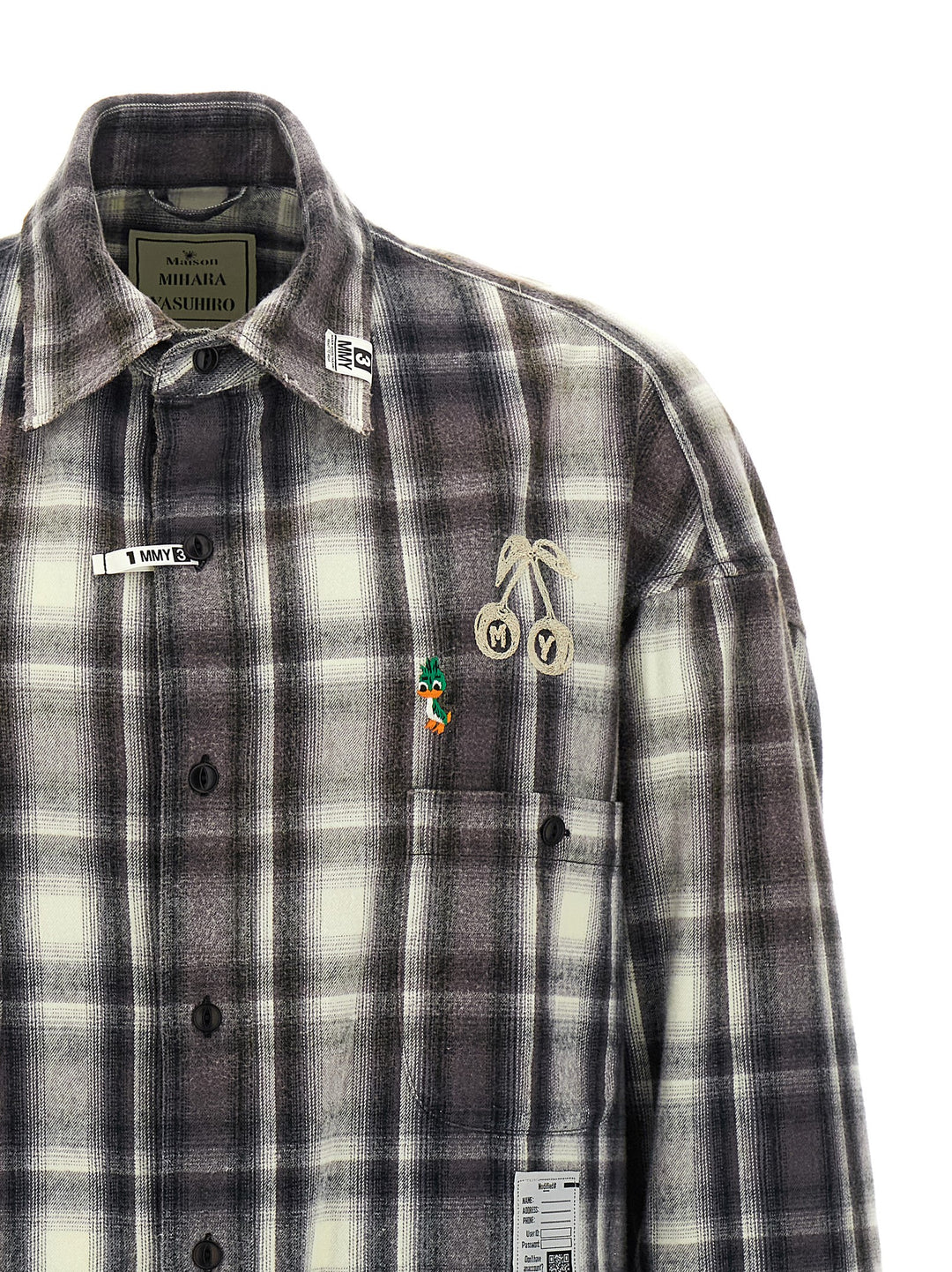 Maison Mihara Yasuhiro Vintage Like Camicie - Bianco/Nero | 86b184d69bf920eeb47148fb24a3dbc5bae3f72c