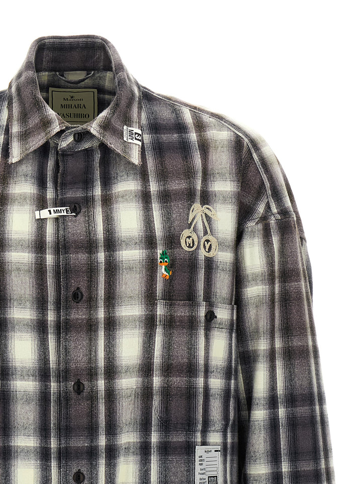 Maison Mihara Yasuhiro Vintage Like Camicie - Bianco/Nero | 86b184d69bf920eeb47148fb24a3dbc5bae3f72c