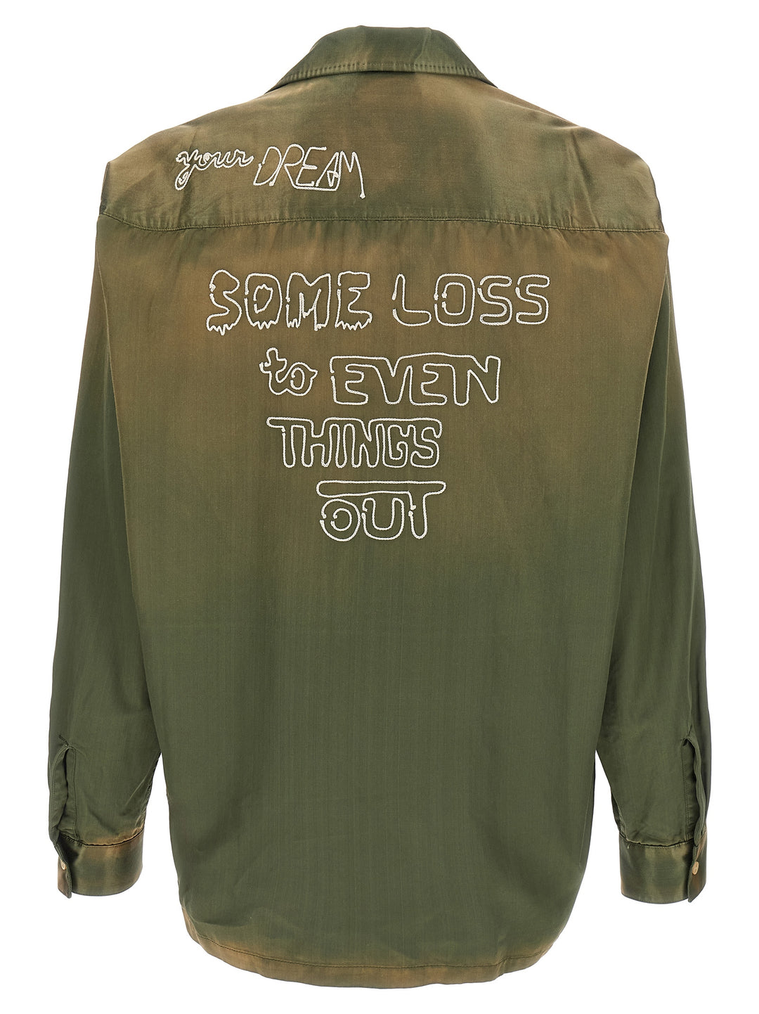 Maison Mihara Yasuhiro Embroidered Shirt Camicie - Verde | 12b0529c321e0a2197a17c38a94f7e2345f42f65