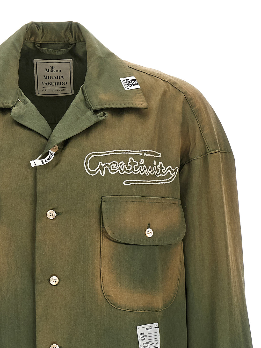 Maison Mihara Yasuhiro Embroidered Shirt Camicie - Verde | 357e49b7e7dc89e2c2a5d31ec0acf508ad1300fa