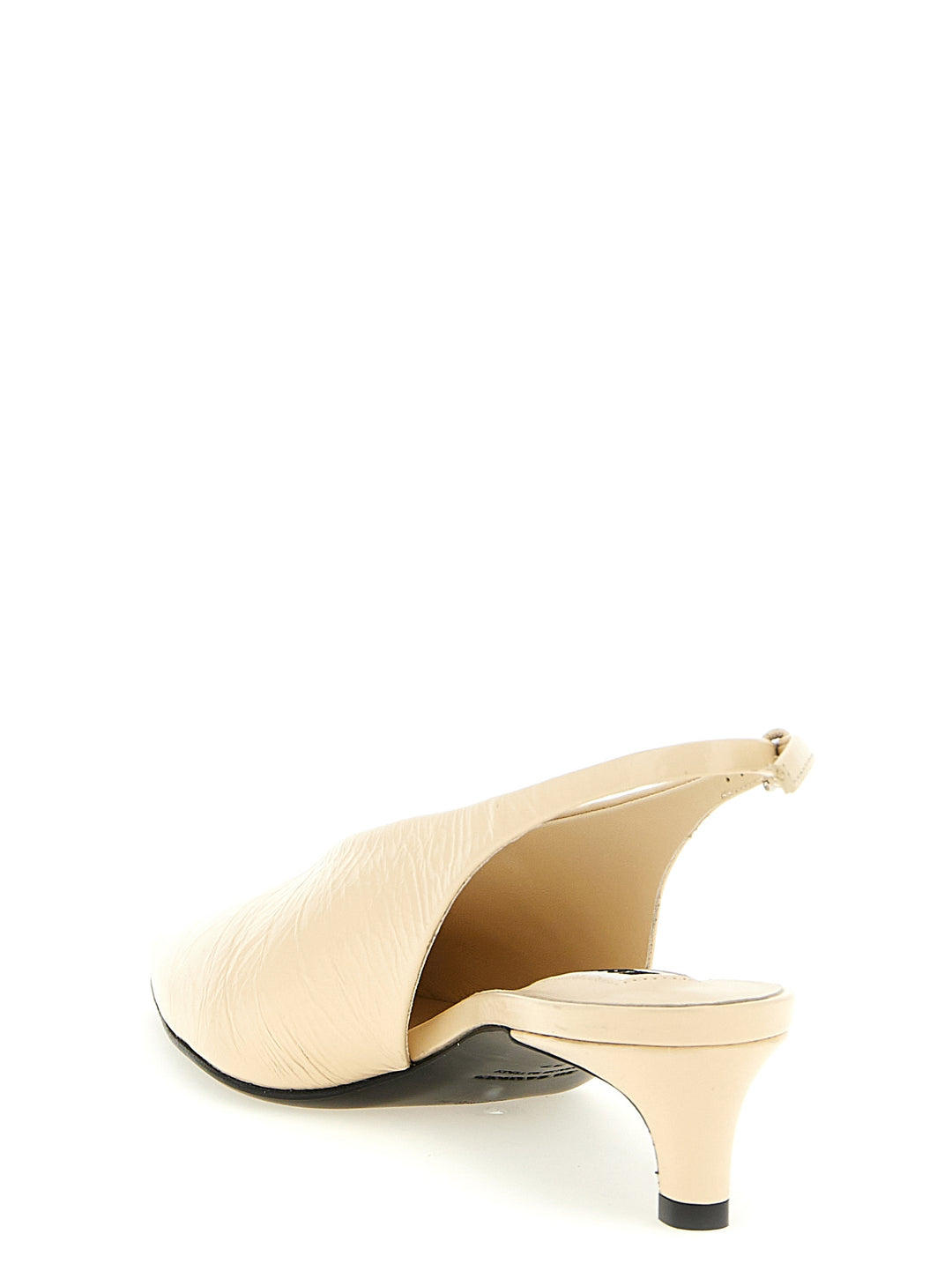 Jil Sander Leather Slingback Decollete - Beige | c12b3a113a8287fb8ee1f65f187b5df14a4eeb01