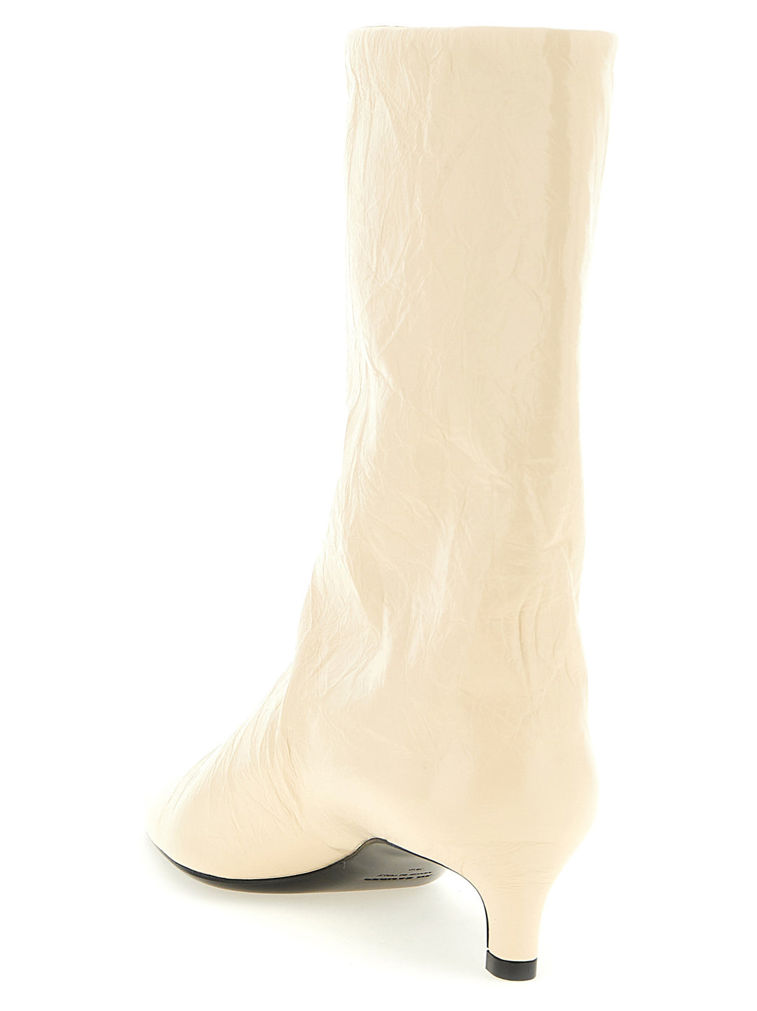 Jil Sander Craquelé Leather Ankle Boots Stivali e Stivaletti - Beige | 146a243ffa368a0c8b05c5de1c665acce6dc7143