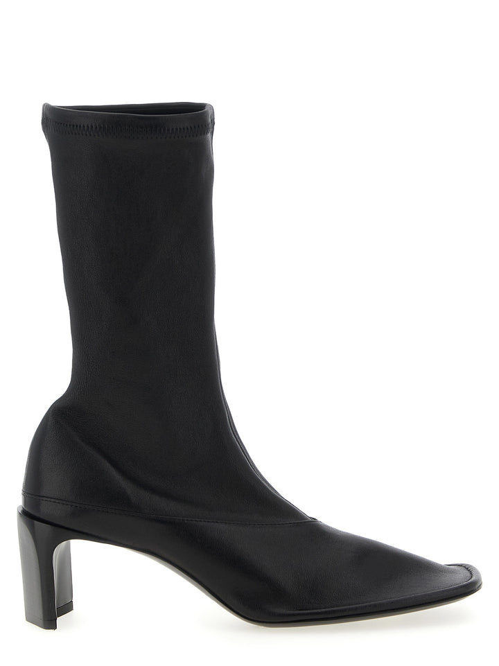 Jil Sander Nappa Ankle Boots Stivali e Stivaletti - Nero | 38b9a9b2078460336ecc9a3725c8aa44d77fd576