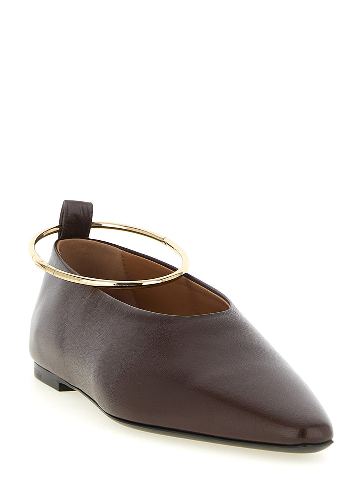 Jil Sander Ring Flat shoes - Marrone | d960a747531ae3a135a58cc6794d935cec93e5de