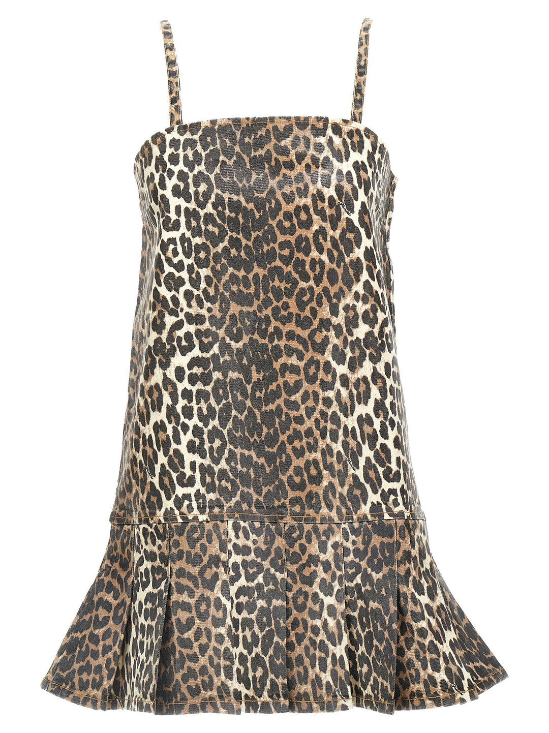 Ganni Leopard Mini Dress Abiti - Multicolor | a236d98feca1e5115f1b9c4a0f0f7afbd55281f6