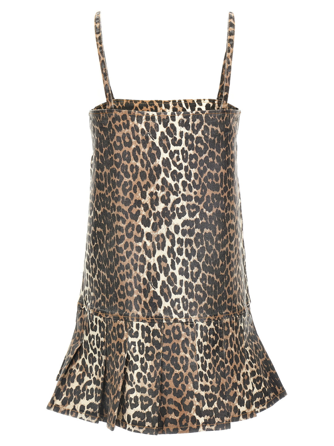 Ganni Leopard Mini Dress Abiti - Multicolor | acf36b699d102c0dd637f5fd8f6859fe1cf64cd8