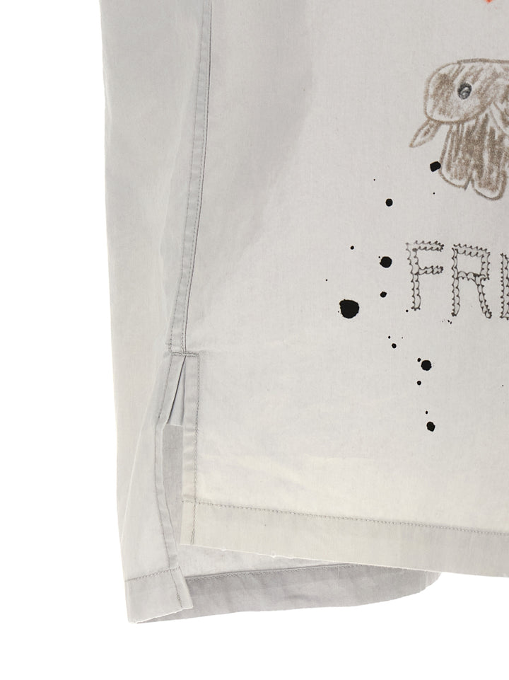 Maison Mihara Yasuhiro Graffiti Print Shirt Camicie - Grigio | 5855c62bc3506b91fb00722b6f52fd68e99d2d4b
