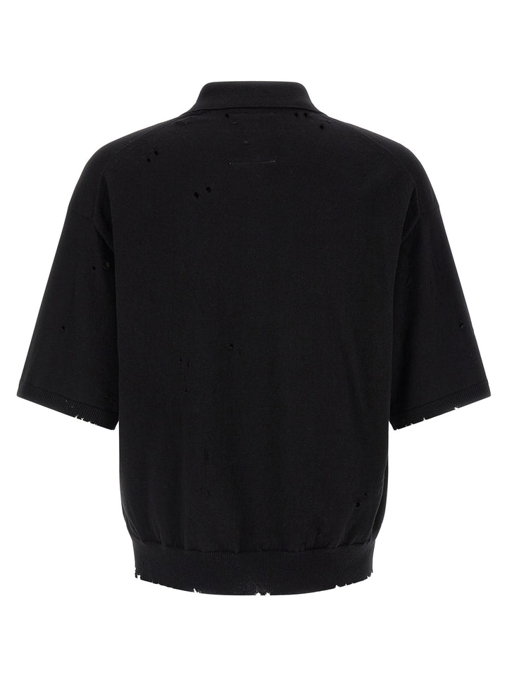 Maison Mihara Yasuhiro Embroidery  Shirt Polo - Nero | 575e674b59621e2e04f7c31048f3d61cfd81144c