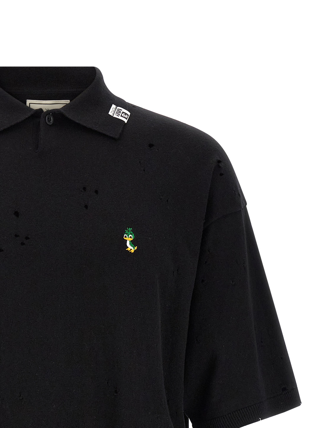Maison Mihara Yasuhiro Embroidery  Shirt Polo - Nero | 3c5e38f7b53d85e1141c250d294c08b8de36b110