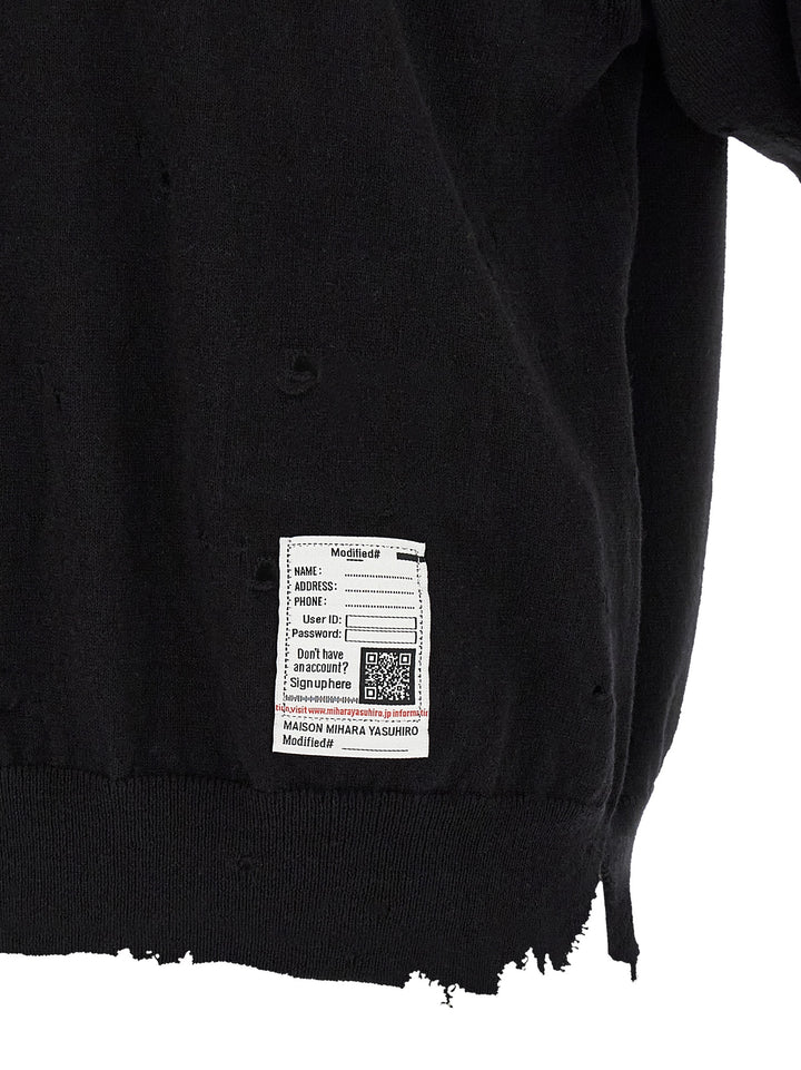 Maison Mihara Yasuhiro Embroidery  Shirt Polo - Nero | b84c70894cc594591b76bd4d708a388c60581873