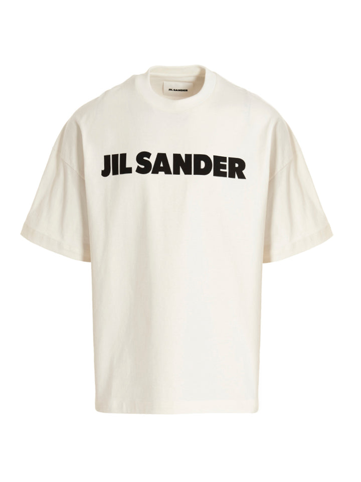 Jil Sander Logo Print T shirt - Bianco/Nero | cdfbb1c55e19f6d160d03355673f7fde4af68290