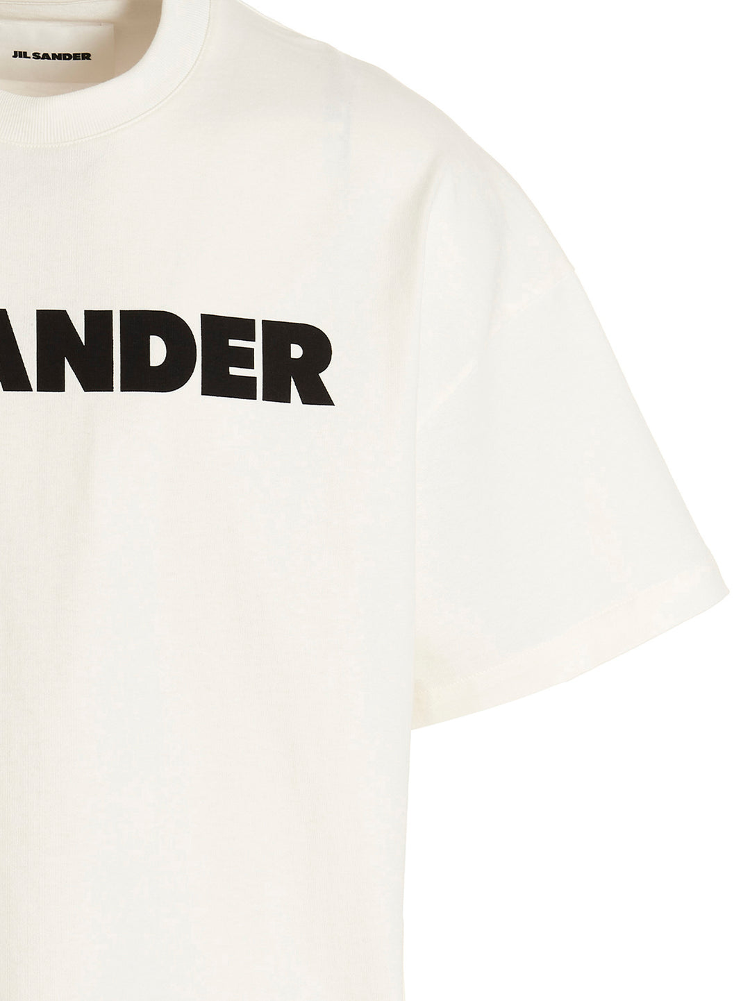 Jil Sander Logo Print T shirt - Bianco/Nero | 9f8d9e7d9c06f7489ad1bab3e63d44aa245d42d8