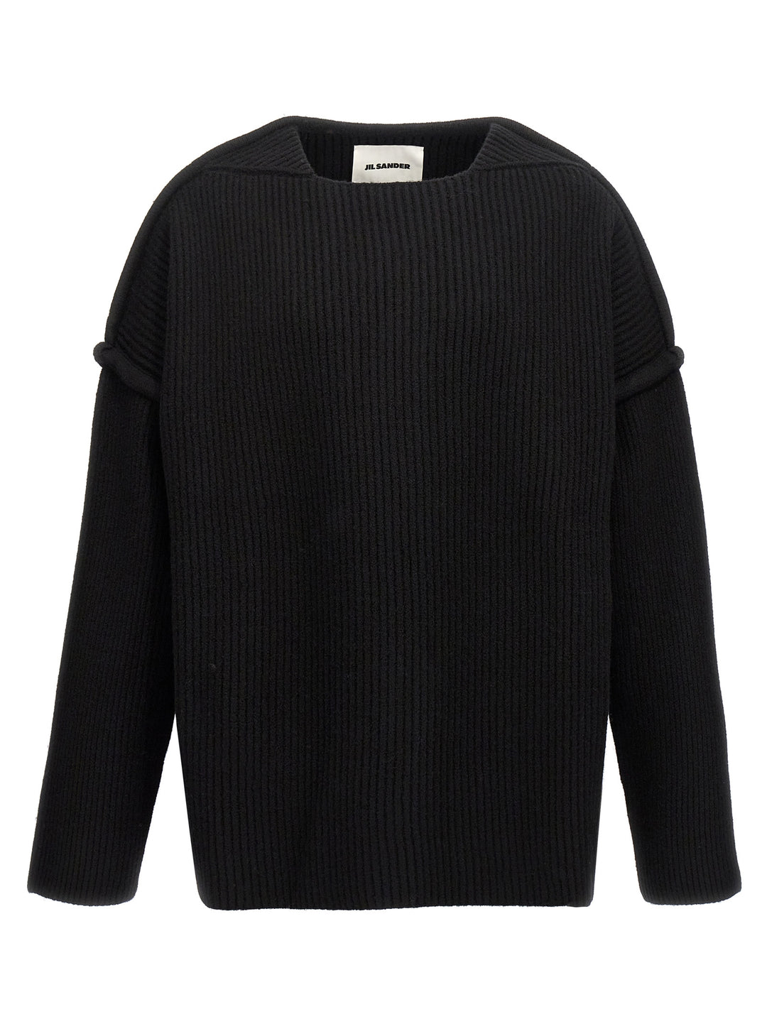 Jil Sander Geometric Neckline Sweater Maglioni - Nero | 6d6c24ae2ca0a440697777adb14c3d35564003f0