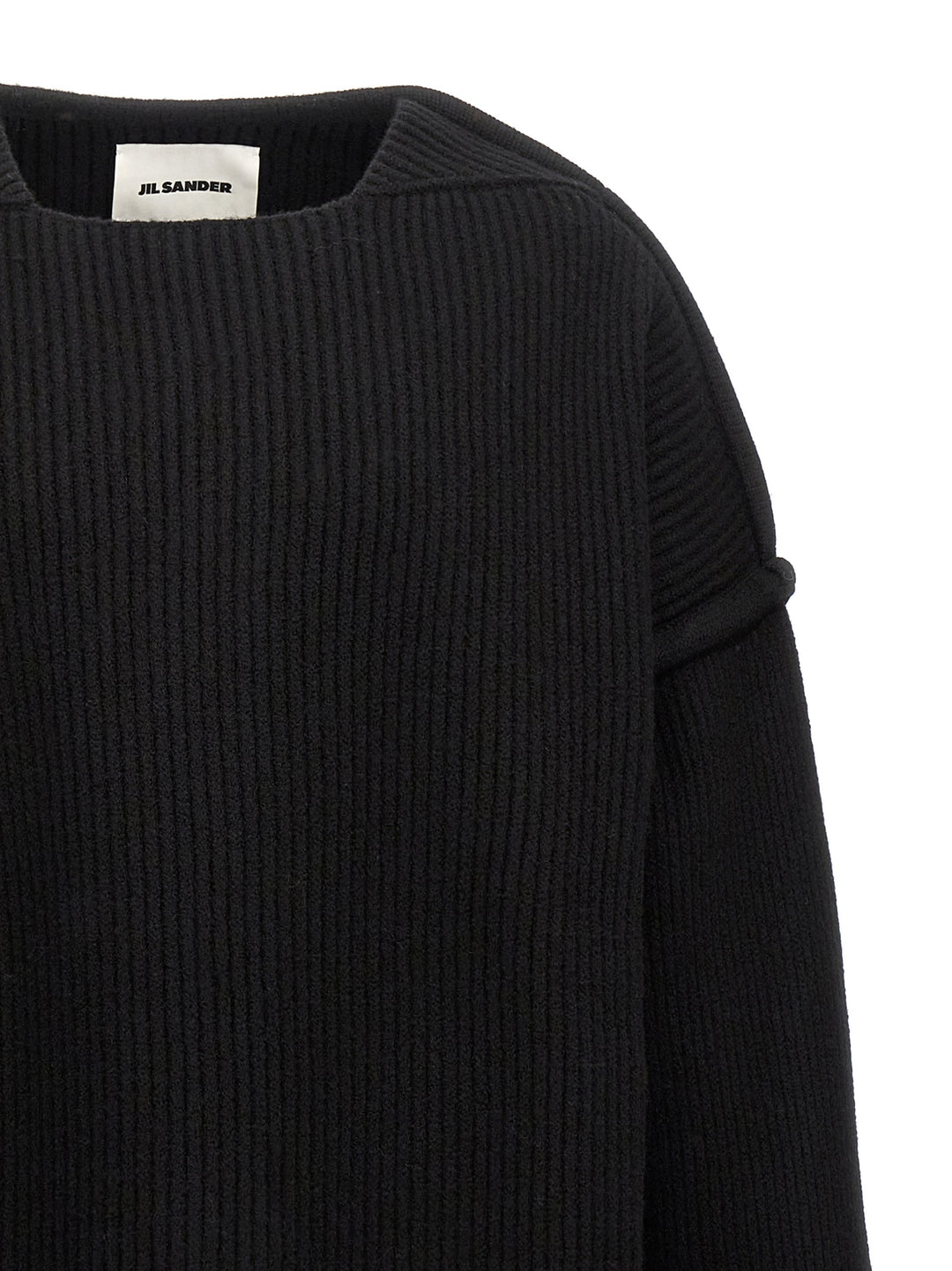 Jil Sander Geometric Neckline Sweater Maglioni - Nero | 7168e3e8de6bf16743a44f9f25003d18d85c923c