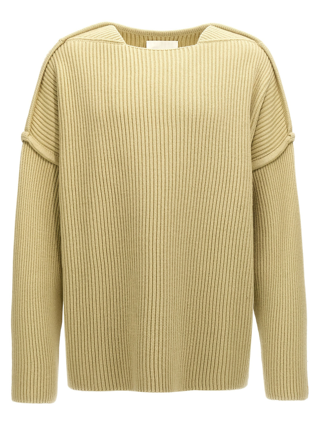 Jil Sander Geometric Neckline Sweater Maglioni - Verde | 5c45652ff1c845247f941421cb3756d59180a94e