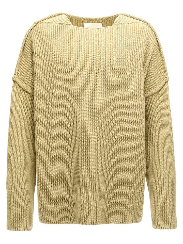 Jil Sander Geometric Neckline Sweater Maglioni - Verde | 5c45652ff1c845247f941421cb3756d59180a94e