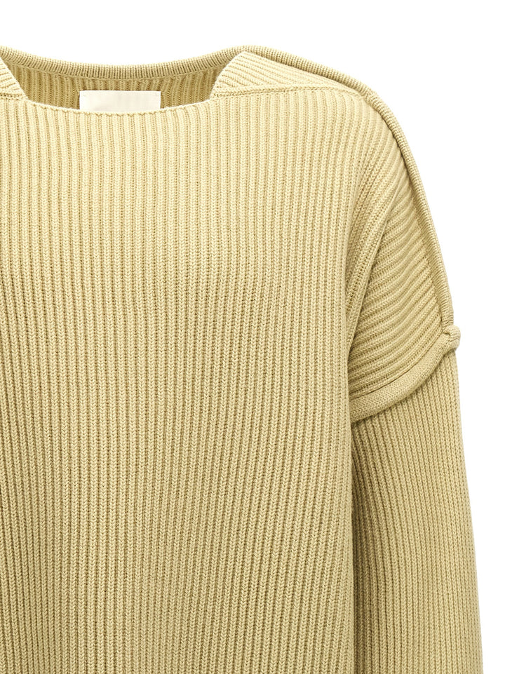 Jil Sander Geometric Neckline Sweater Maglioni - Verde | 05013e3bf5a3ee5ec7af49dcbeefadb144448554