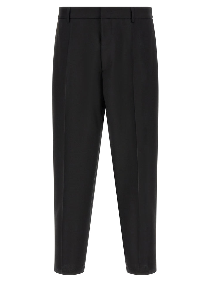 Jil Sander Wool Canvas Pantaloni - Nero | aa0f7d6f204414215b16a5f7413c27668fff7bb0