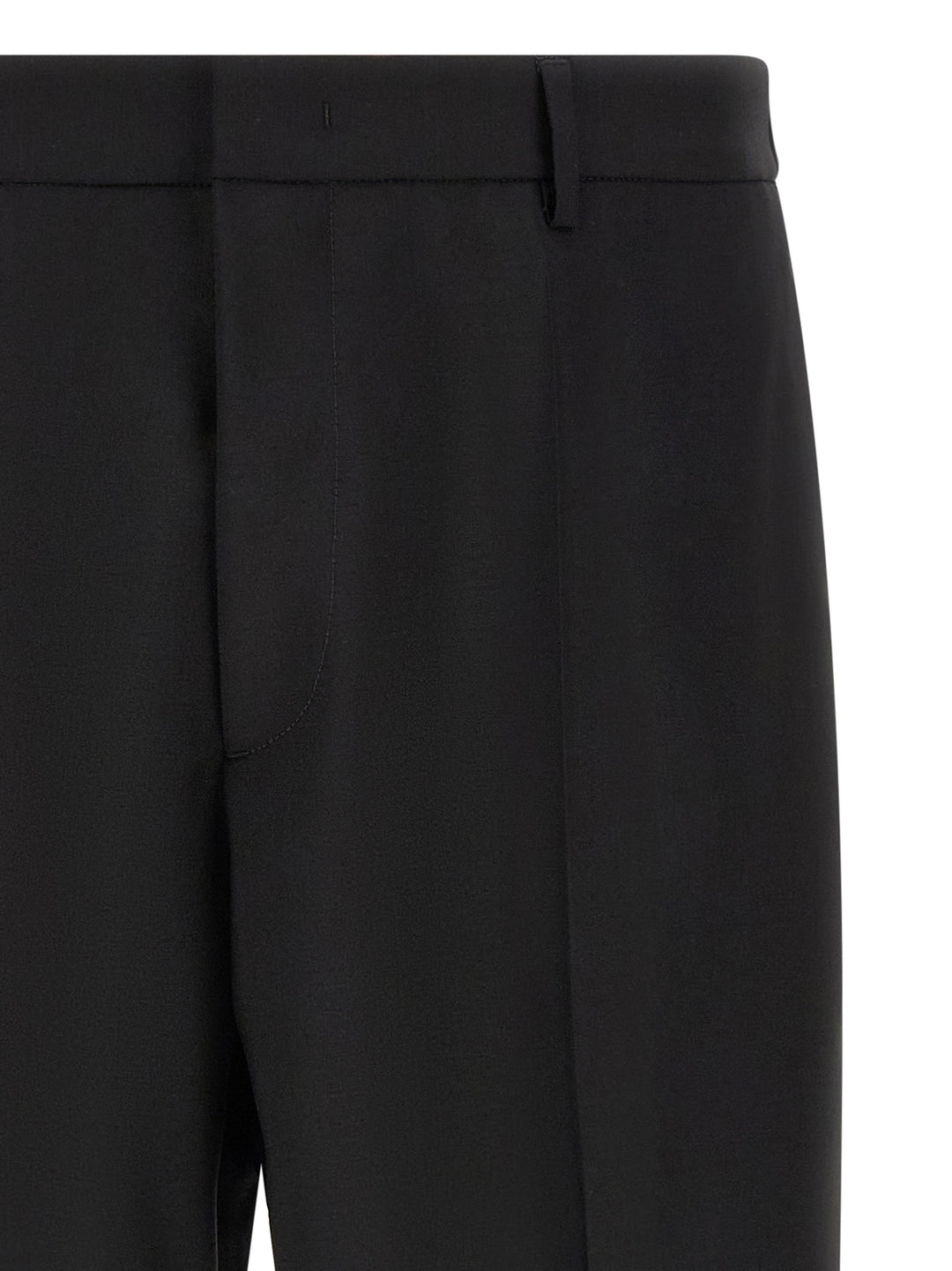 Jil Sander Wool Canvas Pantaloni - Nero | 0295239be01539ef463db7b9dfc1742ebe11ffe9