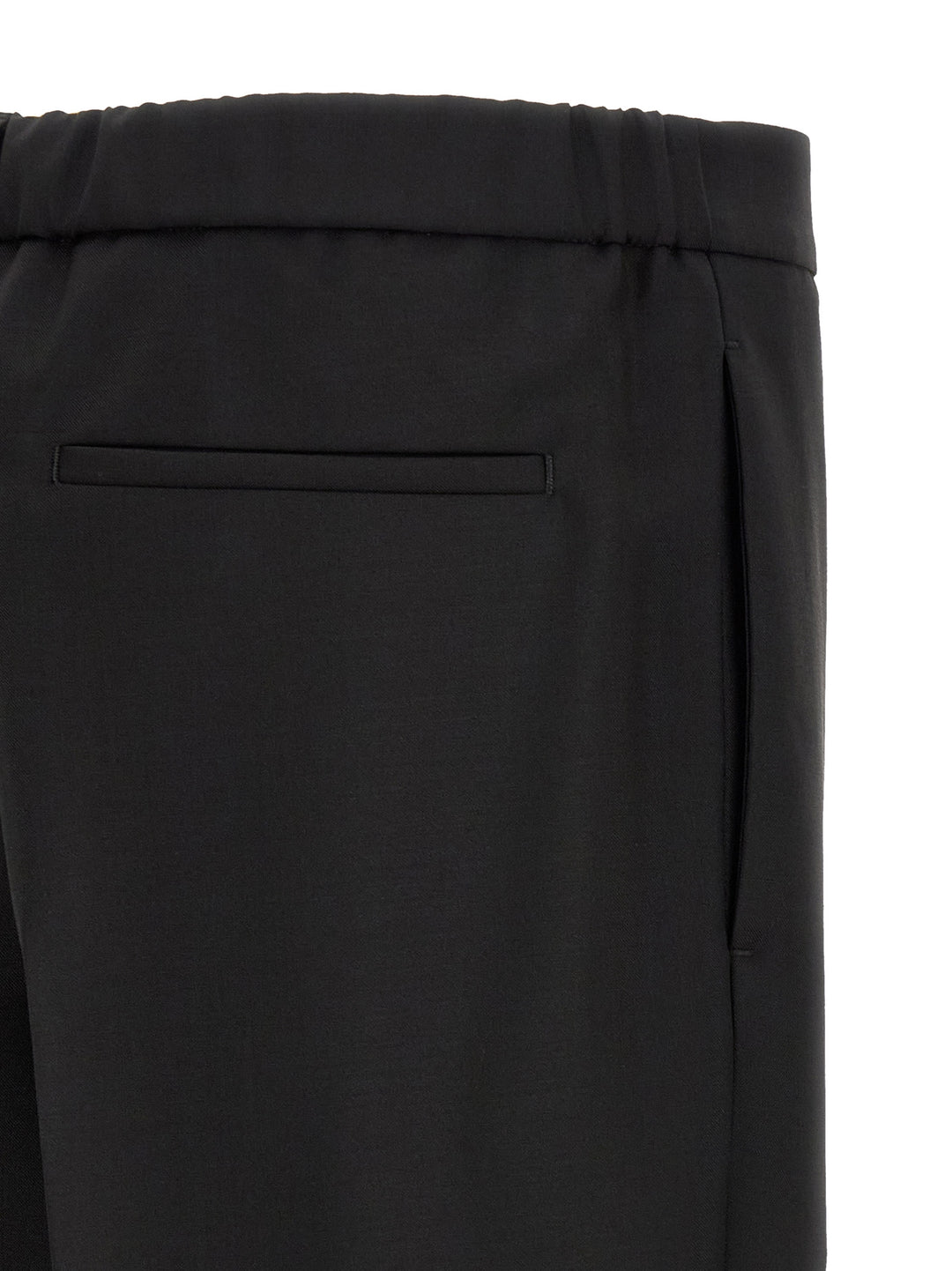 Jil Sander Wool Canvas Pantaloni - Nero | 47204647ff9cda0a500cd8486accb06f333397a6