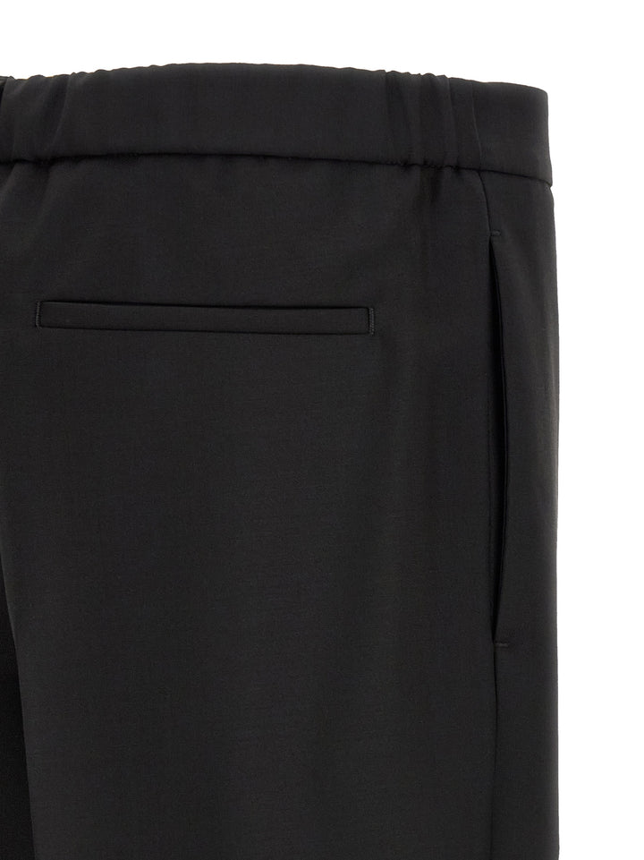 Jil Sander Wool Canvas Pantaloni - Nero | 47204647ff9cda0a500cd8486accb06f333397a6