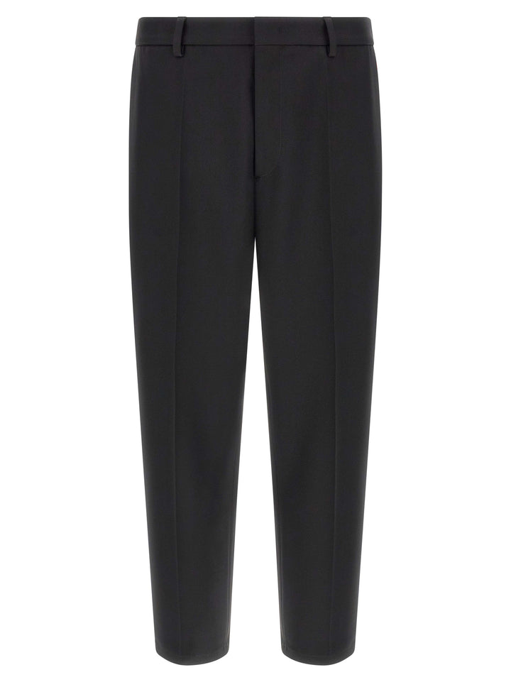 Jil Sander Technical Gabardine Trousers Pantaloni - Nero | f1be5f784e1af9e1035c6ab32033521a345a1e93