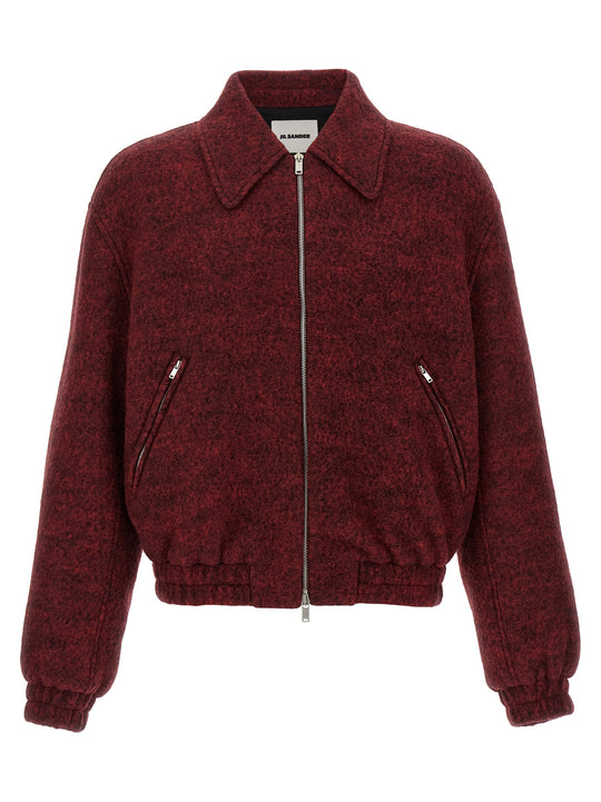 MéLange Wool Bomber Jacket Puffer Jackets Bordeaux