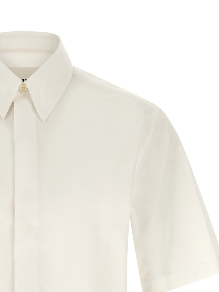 Jil Sander Logo Embroidery Shirt Camicie - Bianco | bc69000aff62e3c19b26ca29cde5b335e02b1e21