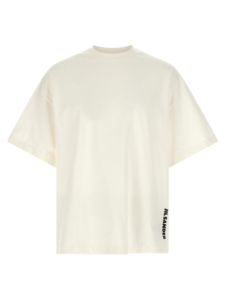 Jil Sander Logo T shirt - Bianco/Nero | 7157f3b1397f0901de3edc7febe599e9024ddf75