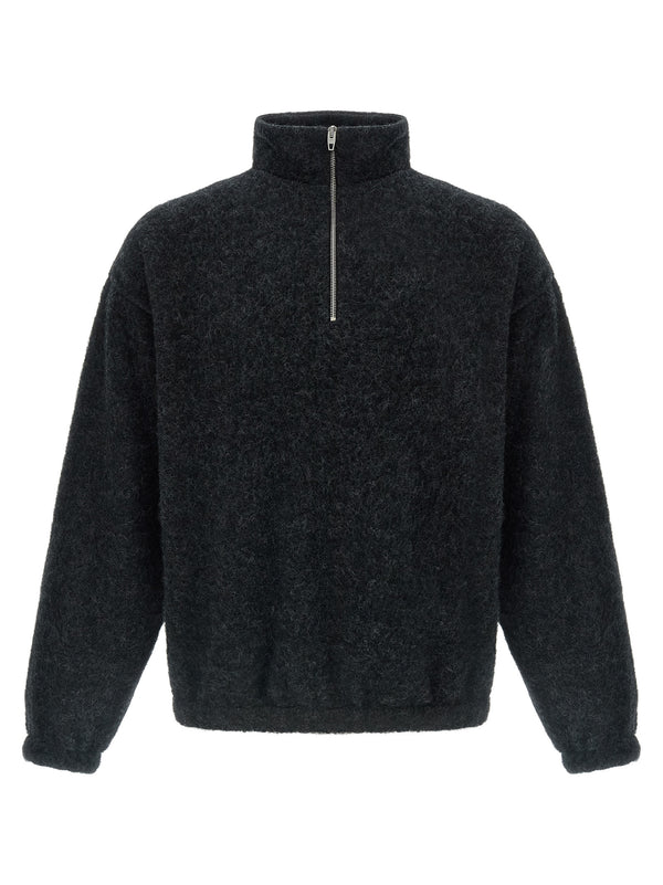 Half-Zip Felpe Grigio