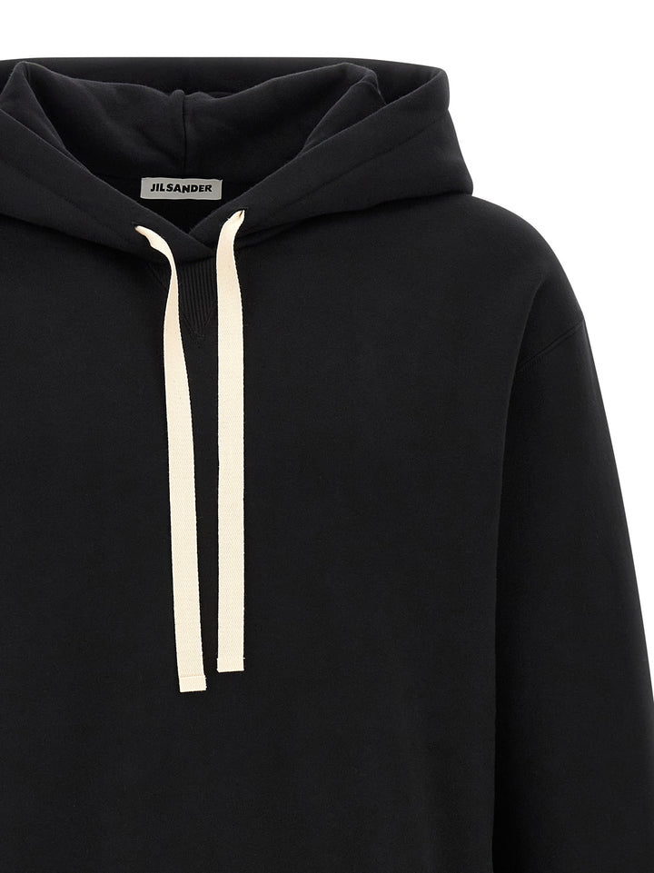 Jil Sander Cotton Hoodie Felpe - Nero | 8269758446d42e4dfab43e8d0ac0f0548f3e4704