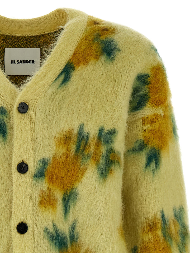 Jil Sander Mohair Cardigan Maglioni - Giallo | 3da9cbf9358ed34b1e11b331515068835df521a6