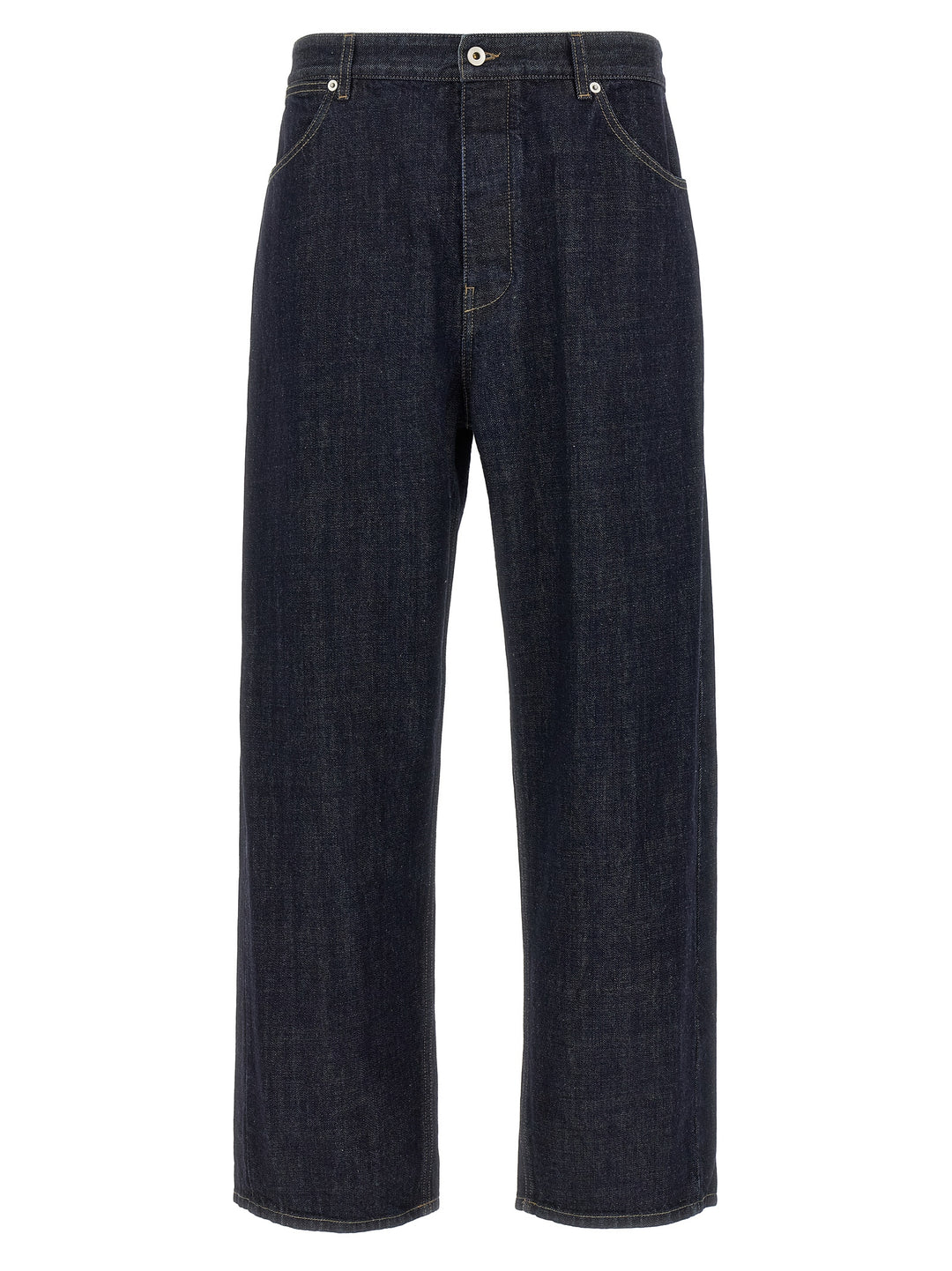 Jil Sander Jean Cotton Diagonal Jeans - Blu | bc3366108c3837d48184118fbff990f48dba9fef