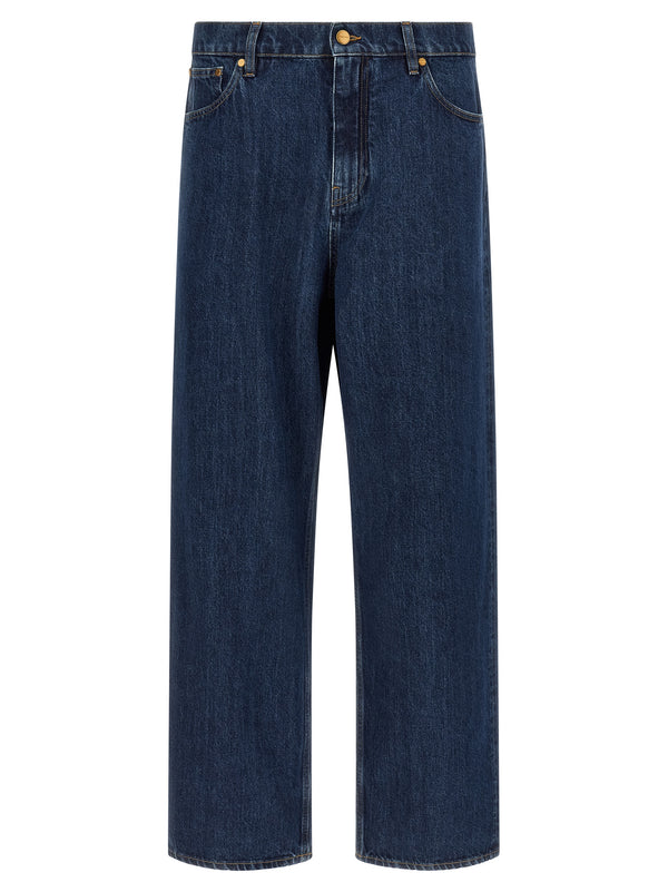 Straight Leg Jeans Blu